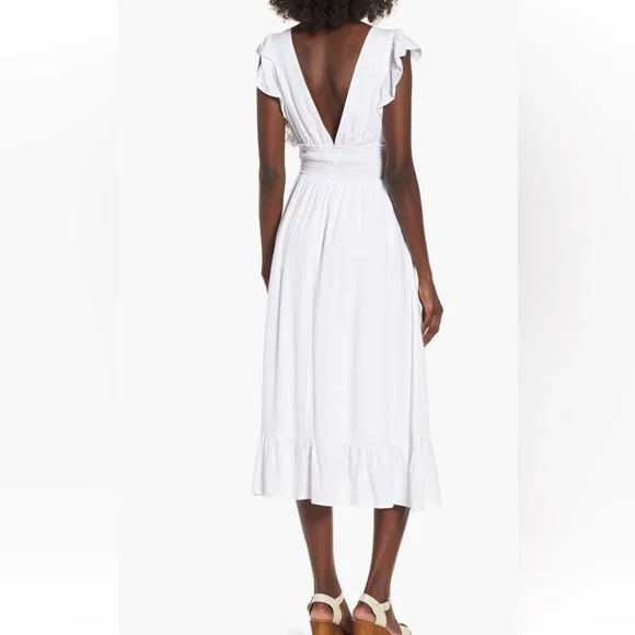 NWT BP ruffle trim midi dress - Picture 3 of 10